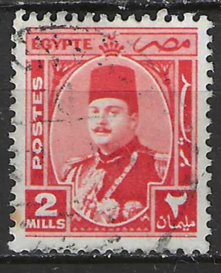 Egypte 1944/1946 - Yvert 224 - Koning Farouk  (ST), Postzegels en Munten, Postzegels | Afrika, Gestempeld, Egypte, Verzenden