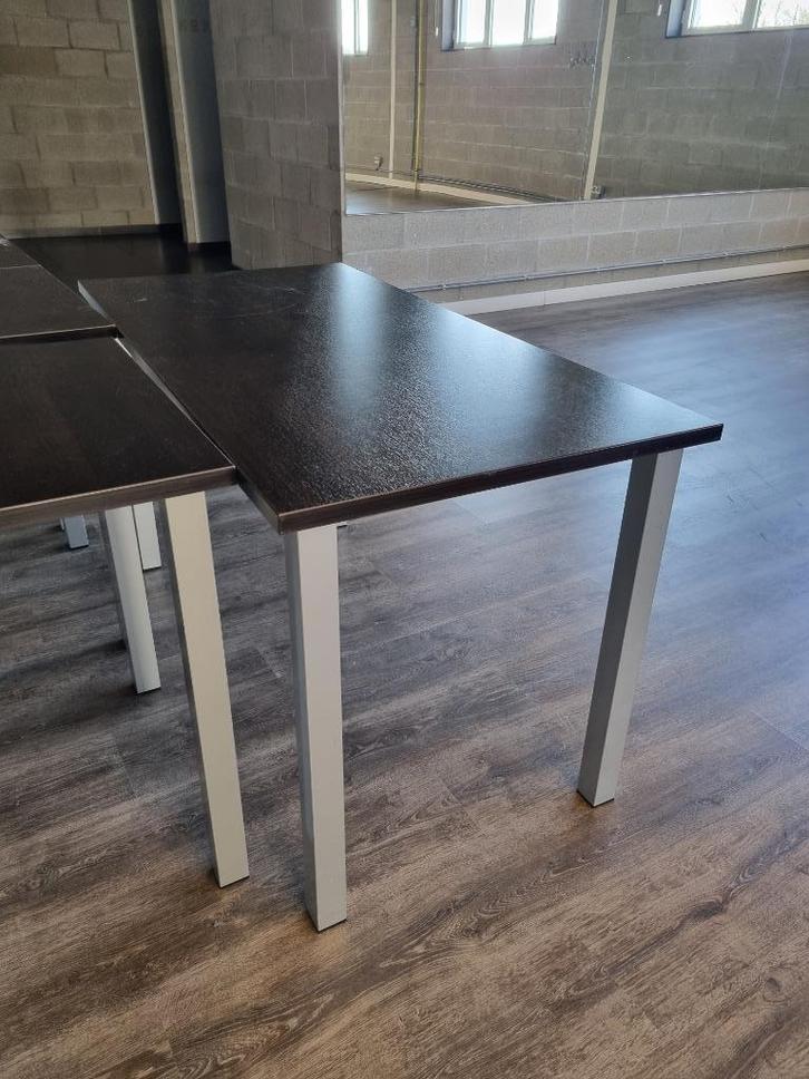 5x tafel van 130/65 & 5x tafel van 65/65cm - Donker bruin., Huis en Inrichting, Tafels | Eettafels, Gebruikt, 50 tot 100 cm, 100 tot 150 cm