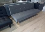 AC PROMO Wally Slaapbank grijs stof NIEUW  +Gratis Levering, Huis en Inrichting, Ophalen, Nieuw, Stof