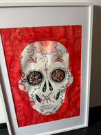 Skull schiderij met verschillende technieken, Antiek en Kunst, Ophalen