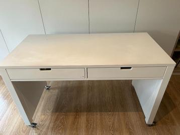 Bopita bureau met 2 laden wit gelakt MDF 125 x 60 cm