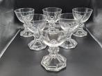 6 anciens verres à vin blanc du Val saint lambert, Antiquités & Art, Antiquités | Verre & Cristal, Enlèvement