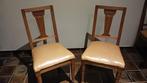 chaises de salle à manger chêne & cuir, Klassiek/antiek, Enlèvement, Cinq, Six Chaises ou plus, Utilisé