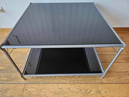 Table basse double verre noire, Maison & Meubles, Tables | Tables de salon, Comme neuf, Moins de 50 cm, 50 à 100 cm, 50 à 100 cm