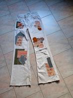 Jeans met patchwork, Kleding | Dames, Verzenden, Wit, Bershka, Zo goed als nieuw