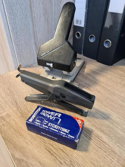 Professionele perforator Leitz en nietjesmachine Bostitch, Diversen, Bureau-accessoires, Gebruikt, Ophalen of Verzenden