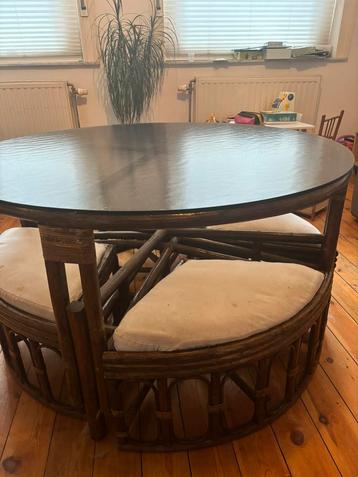 DOIT PARTIR - Table basse vintage - 4 assise intégrées beschikbaar voor biedingen