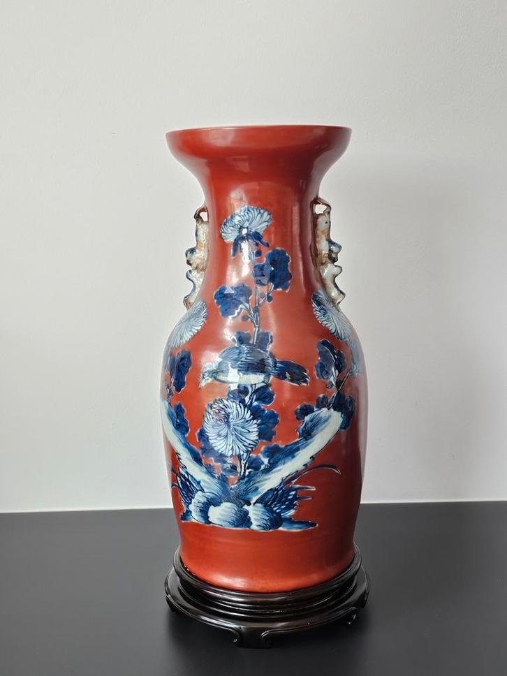 Antieke Chinese Vaas – Kangxi-stijl (19e–20e eeuw), Antiek en Kunst, Antiek | Keramiek en Aardewerk, Ophalen of Verzenden
