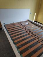Wit bedframe Malm + lattenbodems zeer goede staat, Huis en Inrichting, Ophalen, Zo goed als nieuw, Wit