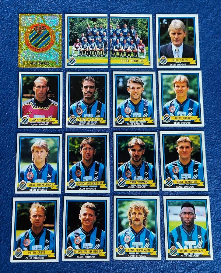 16 versch. Panini stickers voetbal ' FB 1994 - Club Brugge ', Verzamelen, Sportartikelen en Voetbal, Nieuw, Poster, Plaatje of Sticker