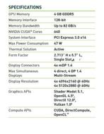 nvidia P1000 4GB met 4 miniDP aansluitingen (4 stuks), Informatique & Logiciels, Cartes vidéo, PCI-Express 3, Reconditionné, GDDR5