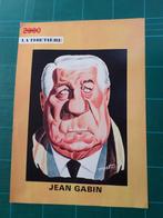 Jean Gabin - poster caricature "la Tibetière" - 1971, Cinéma et TV, Utilisé, A4 ou plus petit, Enlèvement ou Envoi
