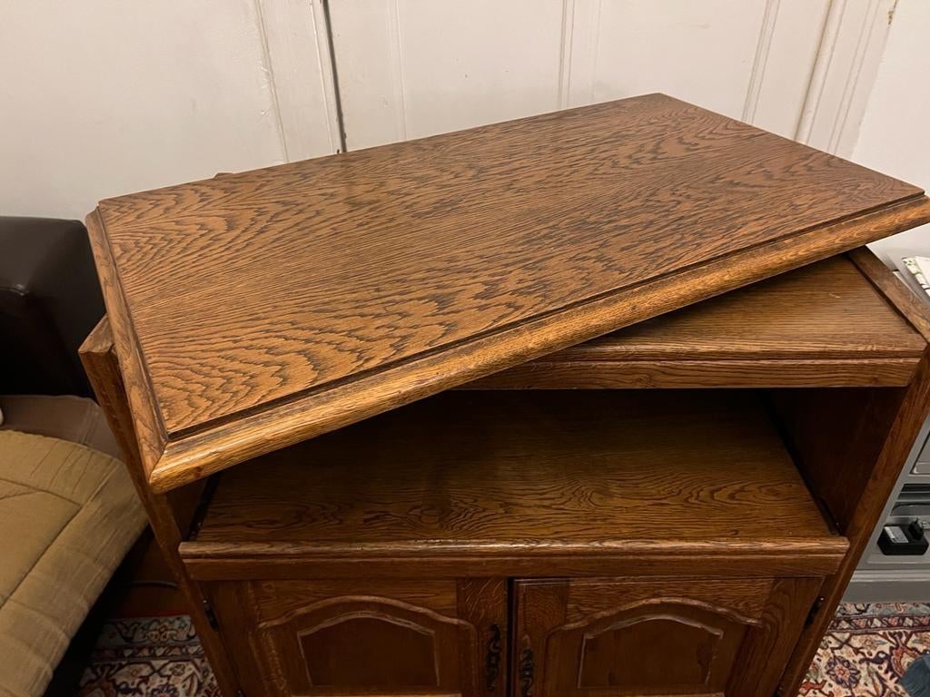 Tv-meubel/bijzetkast van massief hout, Huis en Inrichting, Kasten | Secretaires