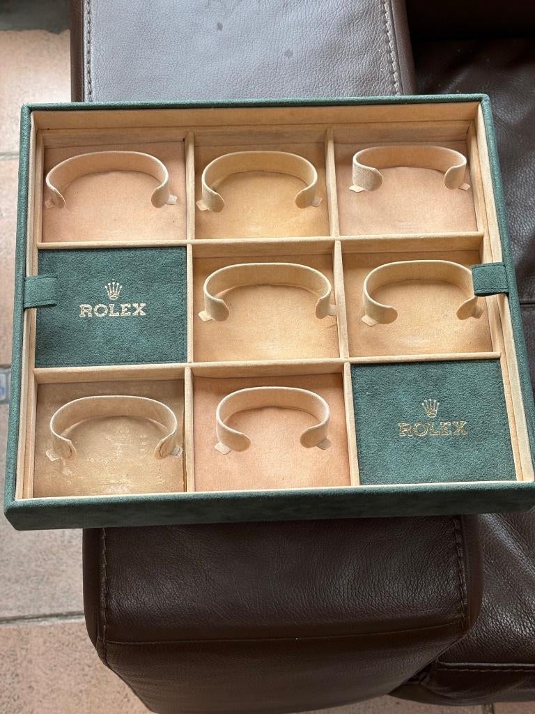 Rolex – Tiroir Rangement pour 8 Montres -années 80, Ophalen, Reclamebord
