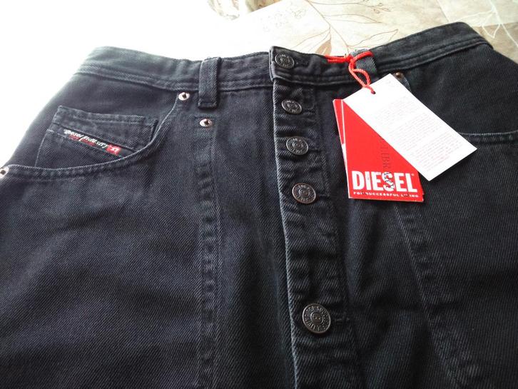 LANGE DENIM ROK DIESEL - MAAT SMALL  - NIEUW, Kleding | Dames, Rokken, Nieuw, Zwart, Ophalen of Verzenden