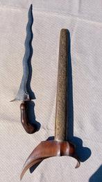 Luxueuze Keris of Kris Damascus staal, Verzamelen, Ophalen of Verzenden, Landmacht, Mes of Dolk