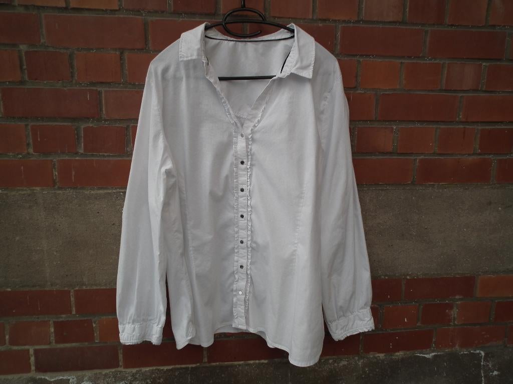 Wit shirt, voor dames (Paprika) maat 5, Kleding | Dames, Verzenden, Wit, Maat 46/48 (XL) of groter, Zo goed als nieuw