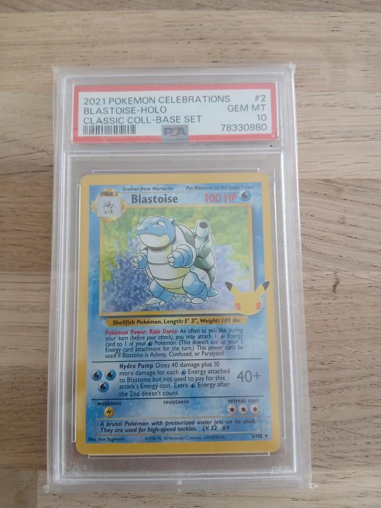 Blastoise celebrations PSA 10, Enlèvement ou Envoi