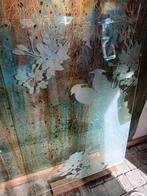 Vitrail gravé 60 x 90, épaisseur 5 mm, Bricolage & Construction, Vitres, Châssis & Fenêtres, Enlèvement