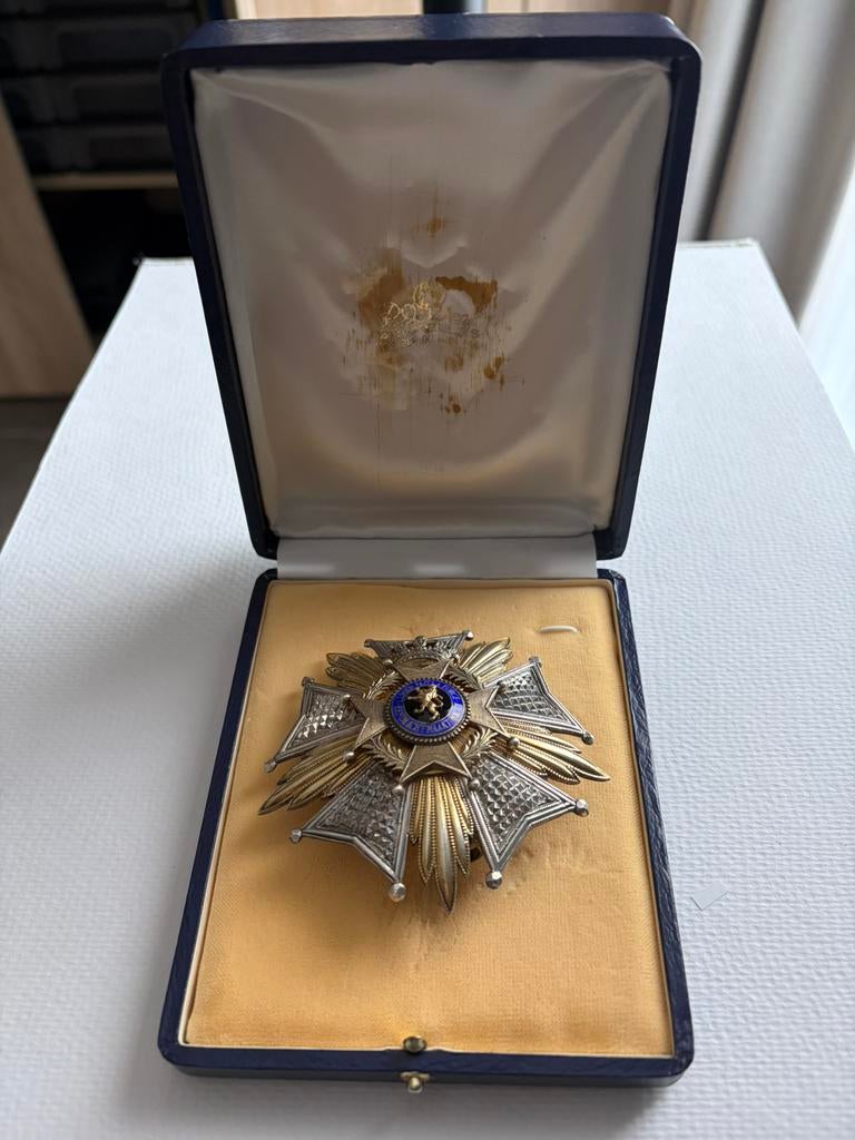 Plak van Groot Officier in de Leopold 2 Ordr, Ophalen of Verzenden, Landmacht, Lintje, Medaille of Wings