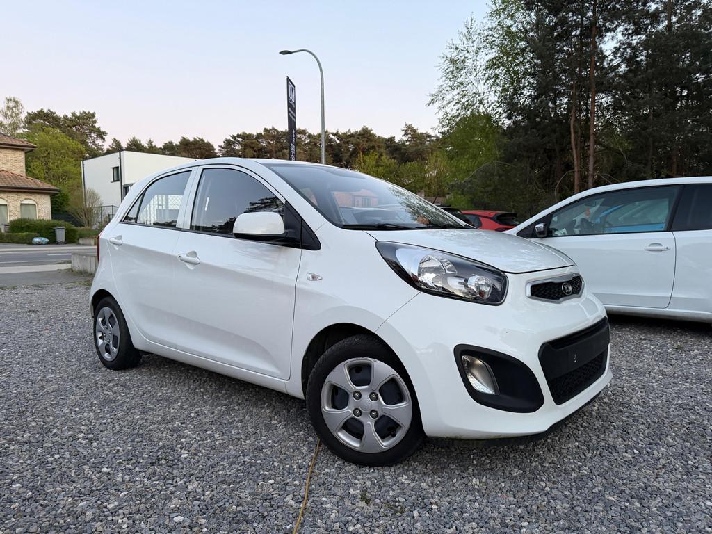 Kia Picanto 1.3B EURO5b '15 AUTOMAAT + 12M GARANTIE, Autos, Kia, Euro 5, Entreprise, Noir, 5 places