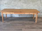 Franse boerentafel - 250 x 92 cm + 79 cm hoog / 2 lades, Huis en Inrichting, Tafels | Eettafels, Eikenhout, 200 cm of meer, Vijf personen of meer