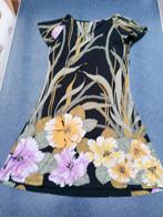 jurk King Louie korte mouw, medium zwart bloem geel, roze, Kleding | Dames, Maat 38/40 (M), Zwart, Ophalen of Verzenden, King Louie