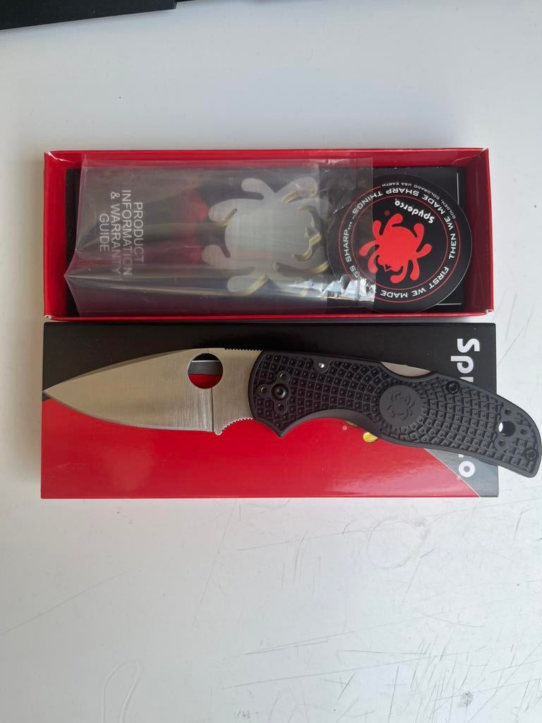 Spyderco native 5 salt gekleurde scales, Caravans en Kamperen, Kampeergereedschap, Ophalen of Verzenden, Zo goed als nieuw
