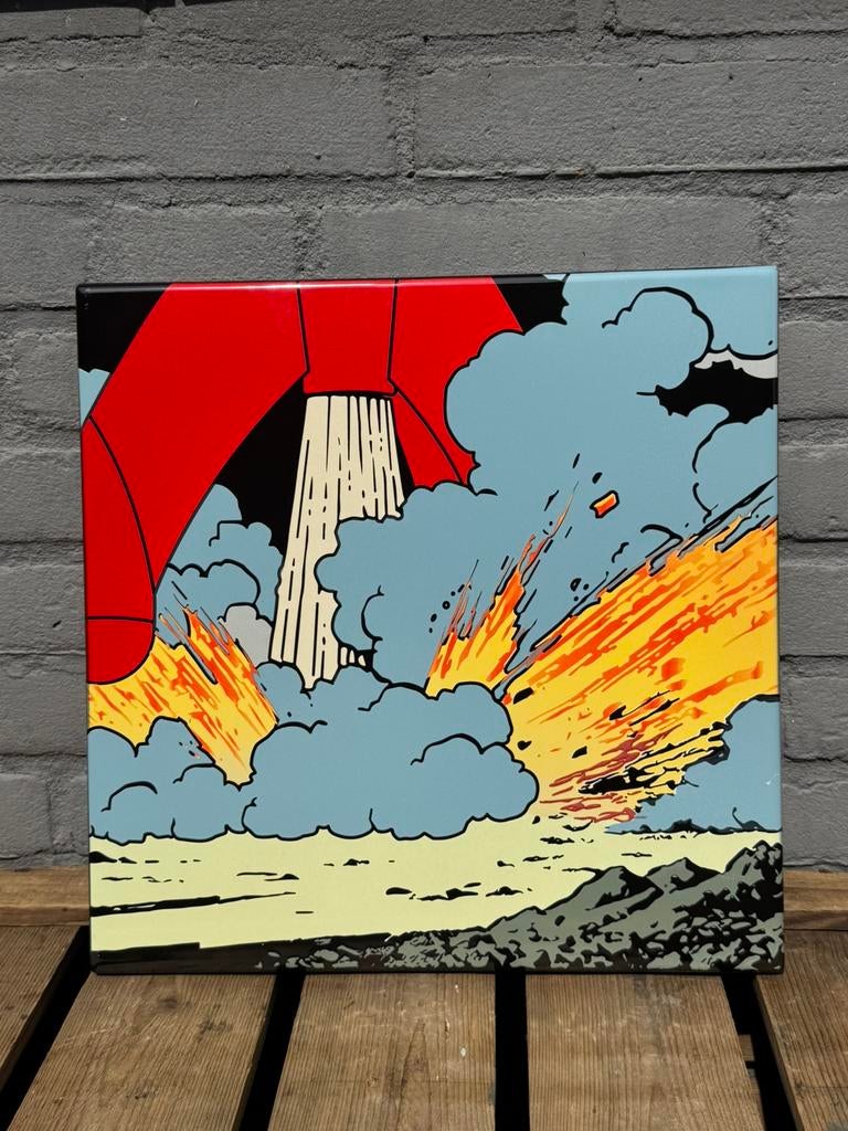 Assiette décorative en émail Rocket, Antiquités & Art, Art | Peinture | Abstraite, Enlèvement ou Envoi