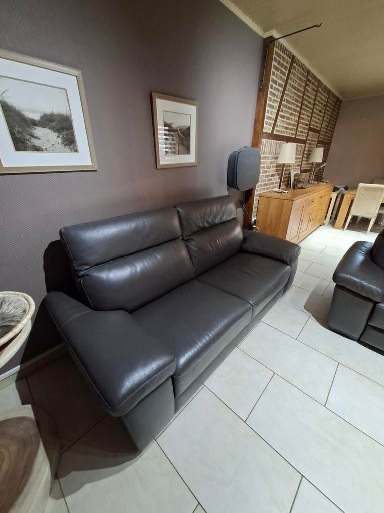 Salon en cuir, Maison & Meubles, Enlèvement, Cuir
