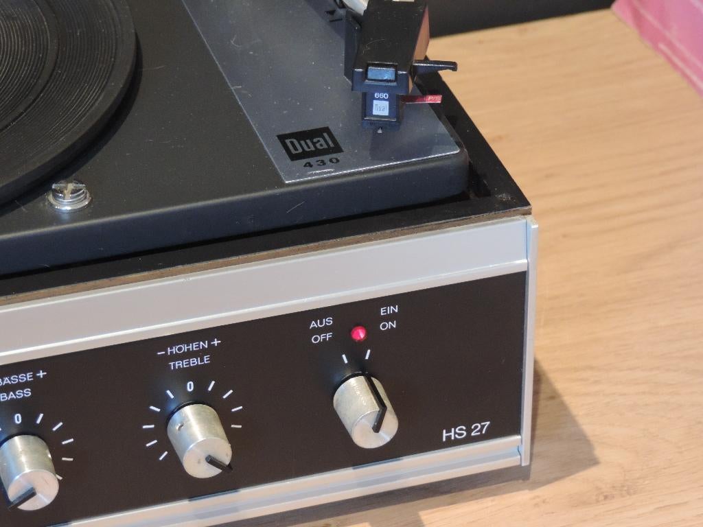 Platine Ampli vinyle vintage Dual HS27 l’ampli/platine, Enlèvement, Utilisé, Dual