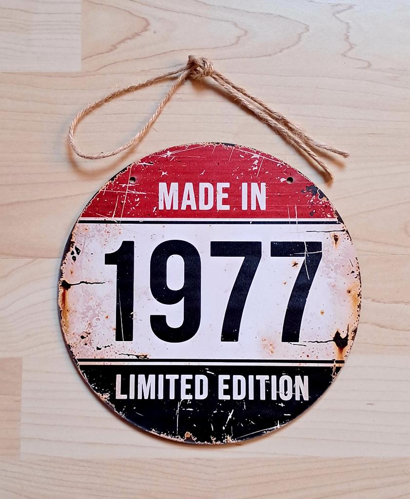 1977 decoratie bord, Ophalen of Verzenden, Nieuw, Reclamebord