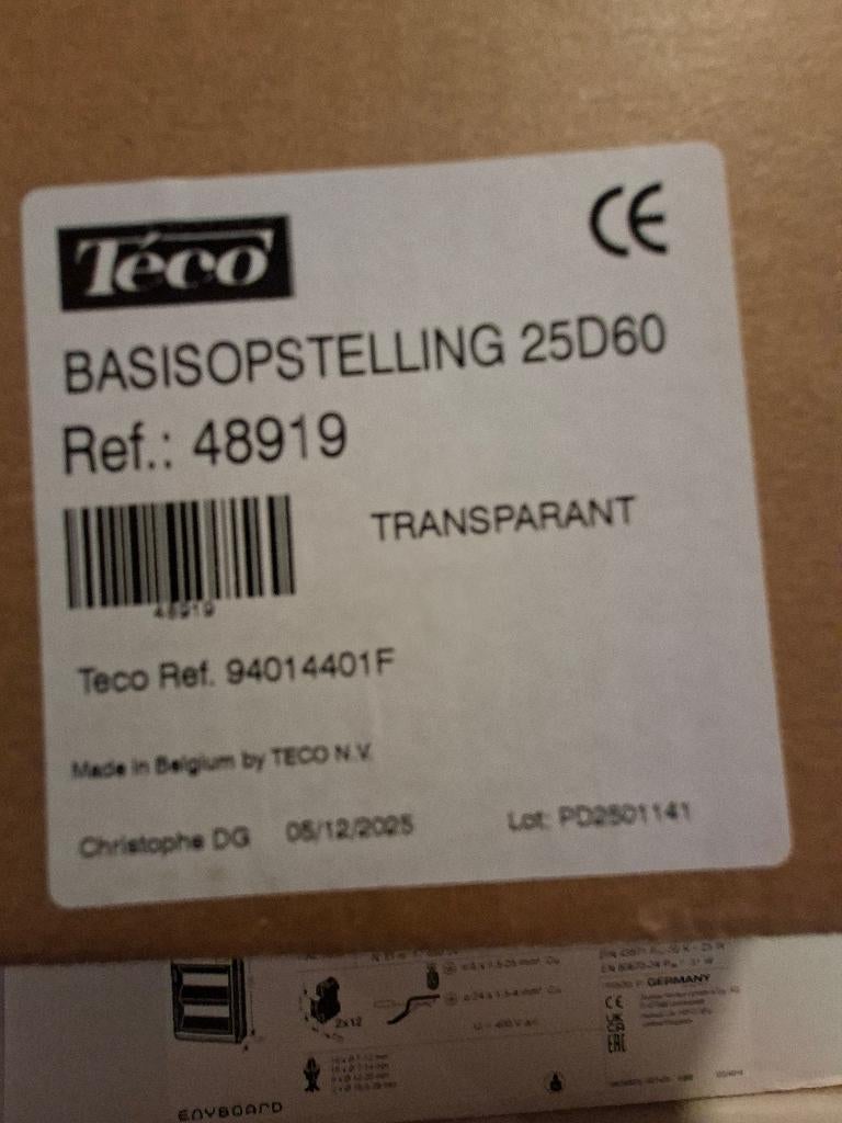 Meterkast modul 25d60 Teco transparant, Enlèvement, Neuf, Autres types