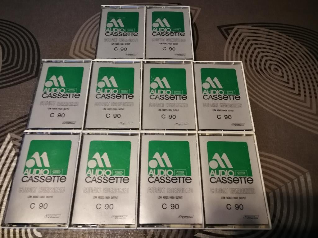 10X AudioMagnetics C90 en Headcleaner uit 1970-1972, CD & DVD, Cassettes audio, Enlèvement ou Envoi, Comme neuf, 2 à 25 cassettes audio