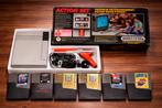 Nintendo NES Action Set COMPLEET + 2x Zelda + Mario + doos, Games en Spelcomputers, Ophalen, Gebruikt, Met 2 controllers, Met zapper/pistool