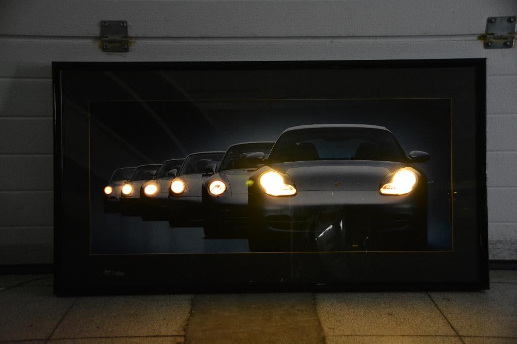 Porsche dealer lichtreclame lichtbak 1/911 stuks zeldzaam!, Collections, Marques & Objets publicitaires, Enlèvement, Comme neuf