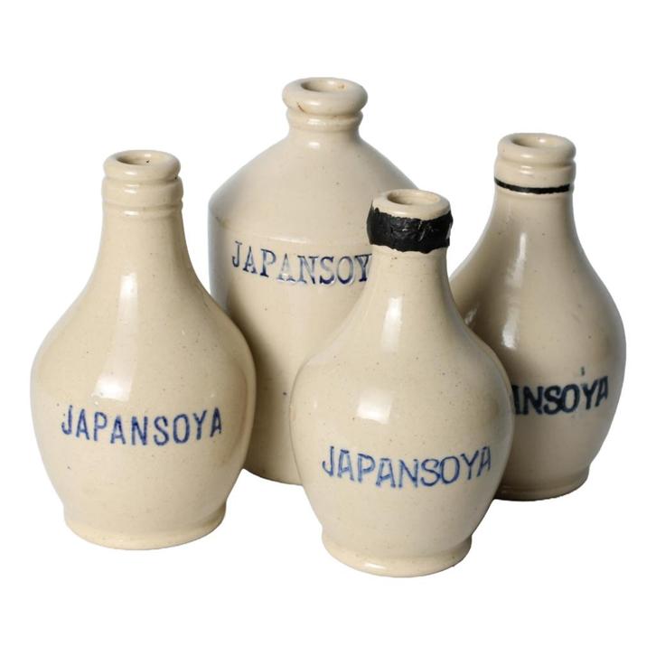Set “Japansoya” keramische flessen – ca. 1880–1920, Antiek en Kunst, Antiek | Woonaccessoires, Ophalen of Verzenden