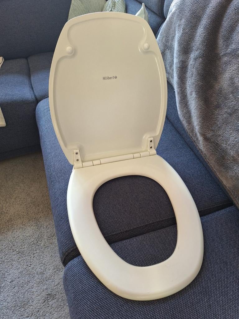 Degelijke witte WC-bril Allibert, Enlèvement ou Envoi, Utilisé, Toilettes