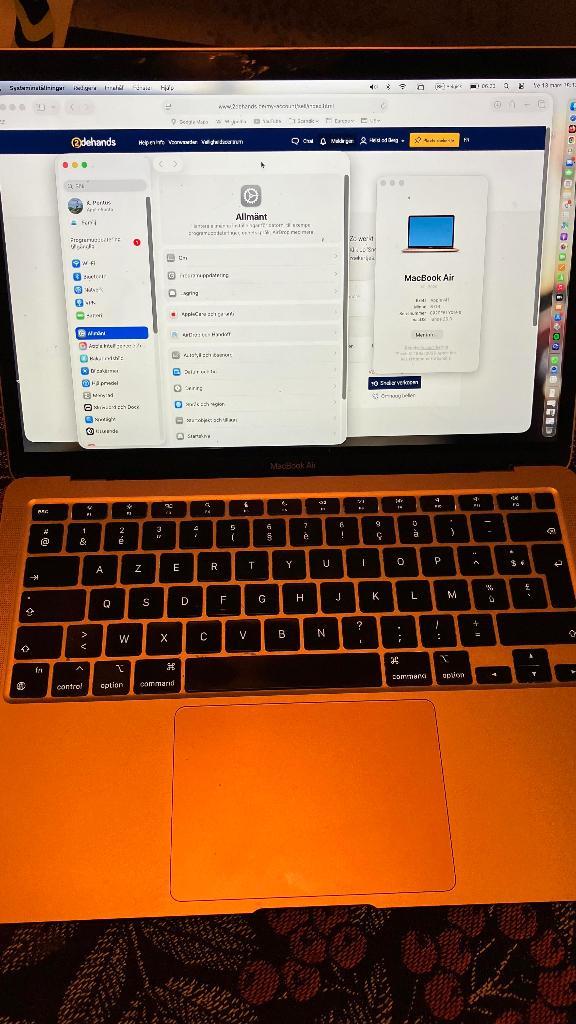 Apple Macbook air m1❗, Informatique & Logiciels, Apple Macbooks, Comme neuf, MacBook Air, 13 pouces, 4 Ghz ou plus, 256 GB, 8 GB