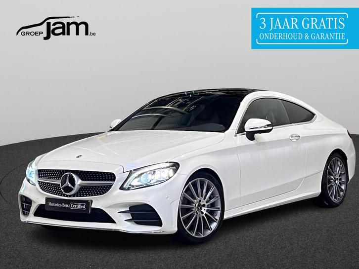 Mercedes-Benz C-klasse Coupé 220 d AMG/Pano/Burm/Mempack, Auto's, Mercedes-Benz, Bedrijf, Te koop, C-Klasse, 360° camera, Android Auto