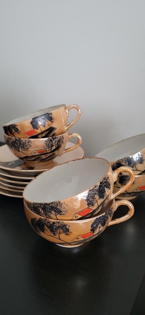 Vintage Engels theeservies – Kentage – handgeschilderd, Antiek en Kunst, Antiek | Servies los, Ophalen
