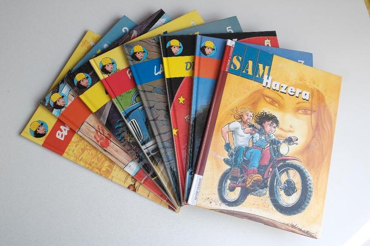 BDs SAM tomes 1 à 8 (EO ttbe) de BOSSCHAERT, Boeken, Stripverhalen, Gelezen, Complete serie of reeks, Ophalen of Verzenden