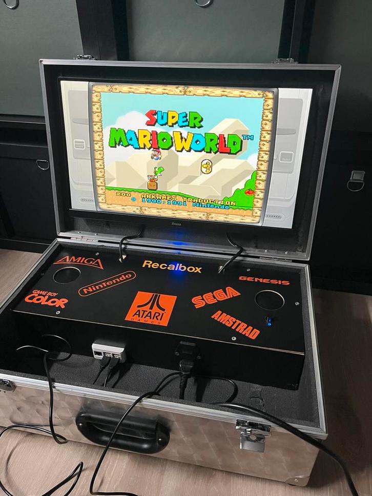 Borne arcade Retro transportable all-in, Games en Spelcomputers, Games | Pc, Zo goed als nieuw, Ophalen