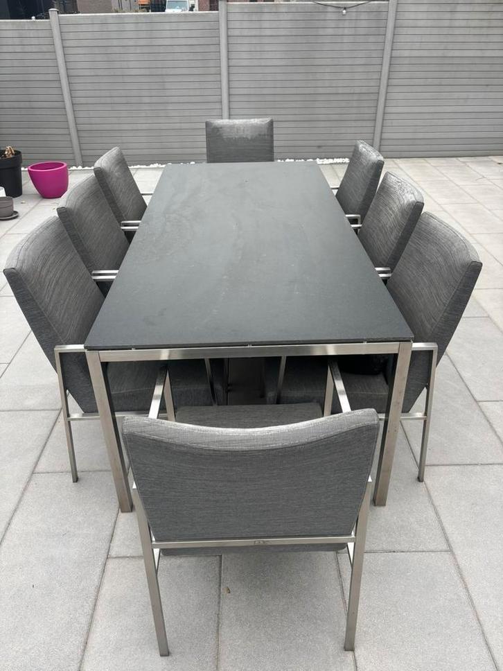 Table 8 persones, Jardin & Terrasse, Ensembles de jardin, Utilisé, Salons de jardin, Aluminium, 8 places, Table à dinner, Enlèvement