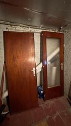 2 volhouten binnendeuren jaren 50/60, Verre, Porte intérieure, Enlèvement, Utilisé