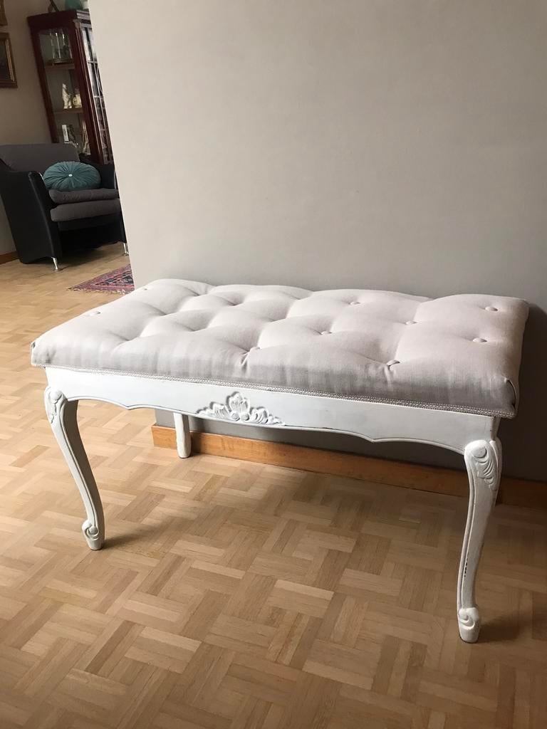 Bankje, zelf gemaakt!50 cm hoog , breedte 45, Huis en Inrichting, Ophalen, Minder dan 75 cm, Zo goed als nieuw, Stof