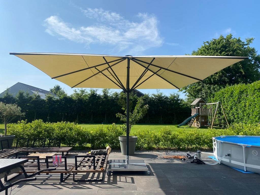 Parasol horeca kwaliteit, Tuin en Terras, Buitenkeukens, Zo goed als nieuw, Ophalen of Verzenden