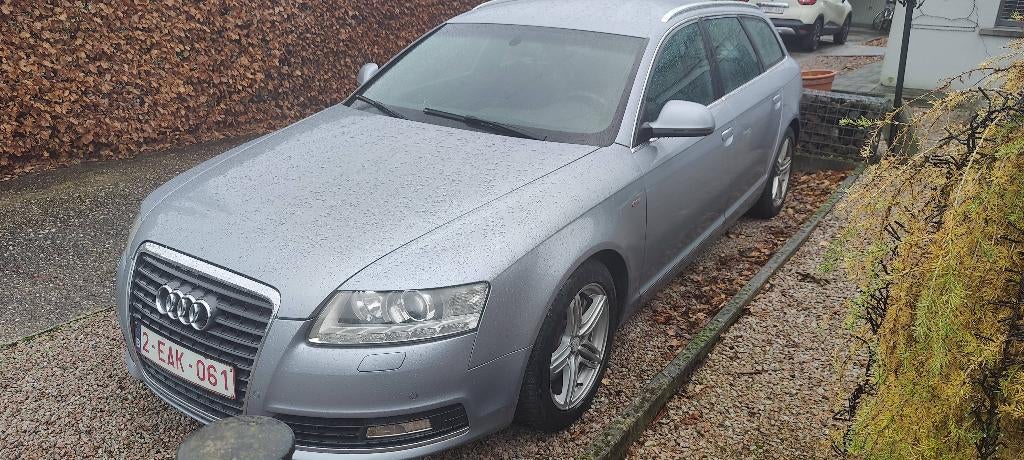 Audi A6 stationwagon, Blauw, Leder en Stof, Break, 5 deurs