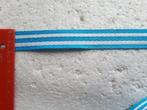 galon épais coton 21 mm bleu turquoise et blanc G2125T, Hobby & Loisirs créatifs, Enlèvement ou Envoi, Neuf