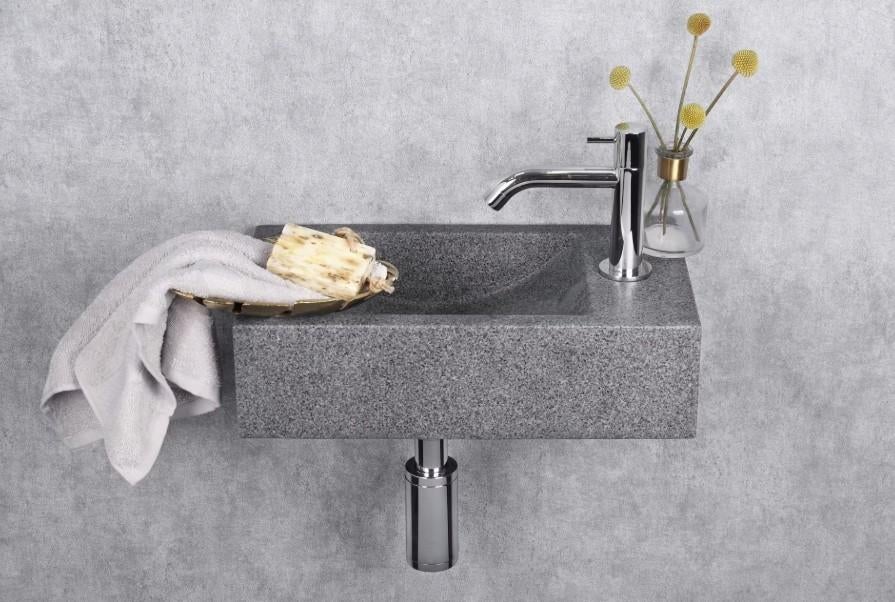 Lave mains WC (en pierre naturelle) NEUF!!!KIT COMPLET!!!, Enlèvement, Neuf, Pierre, Robinet